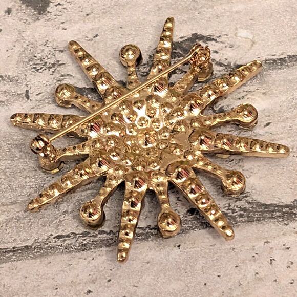 Rhinestone Snowflake Brooch Jewelry - Picture 2 of 7